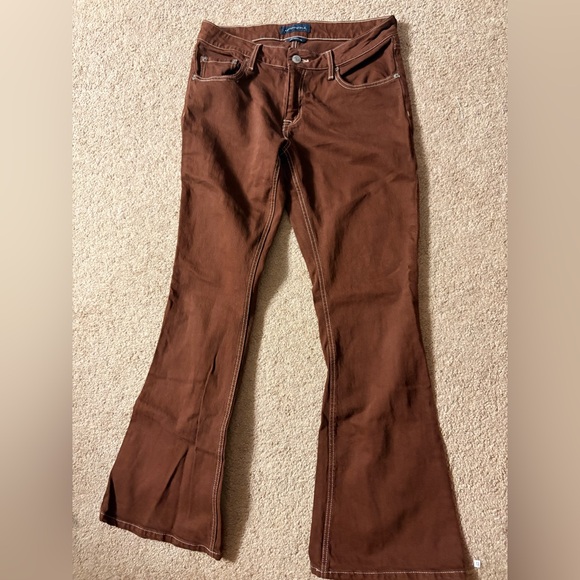 Aeropostale Denim - Aeropostale brown low rise flare jeans